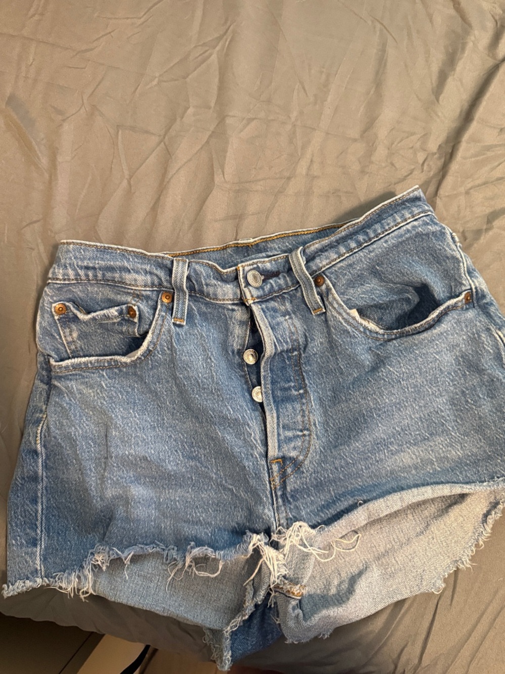 Levi's High-Rise Button-Fly Denim Jeans in Blue Wash